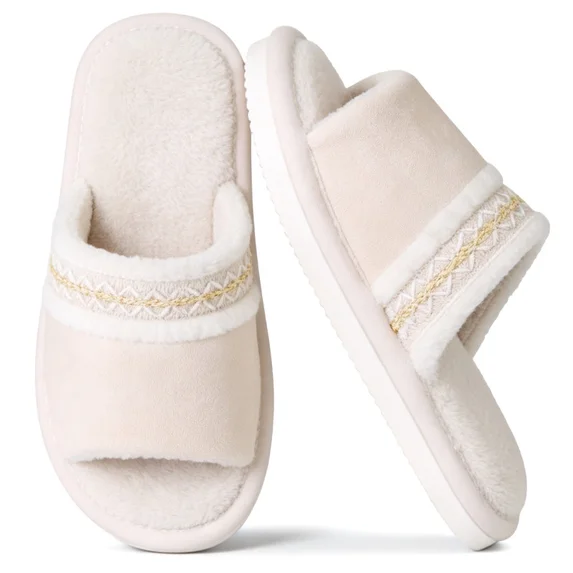 Open Toe Slippers for Womens Mens Cozy Women's Slippers 