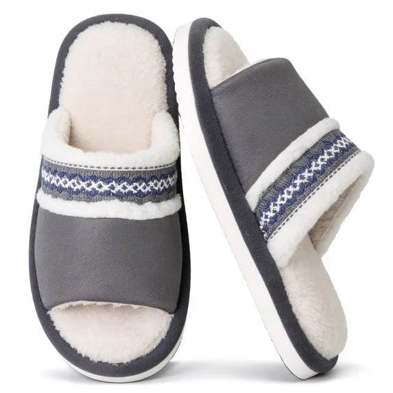 Open Toe Slippers for Womens Mens Cozy Women's Slippers 