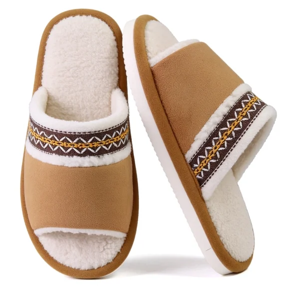 Open Toe Slippers for Womens Mens Cozy Women's Slippers 