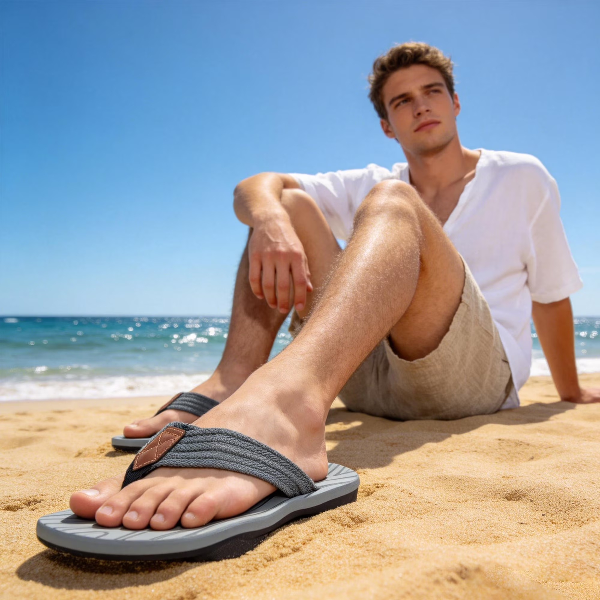 Men's Flip Flops with Arch Support