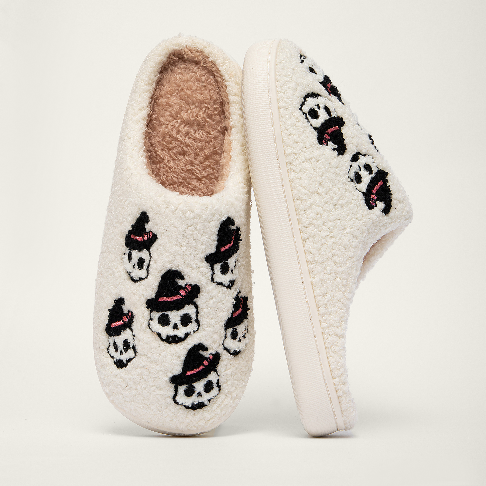  Cute Halloween Slippers for Women Perfect Soft Plush Comfy Warm Slip-On Halloween Slippers
