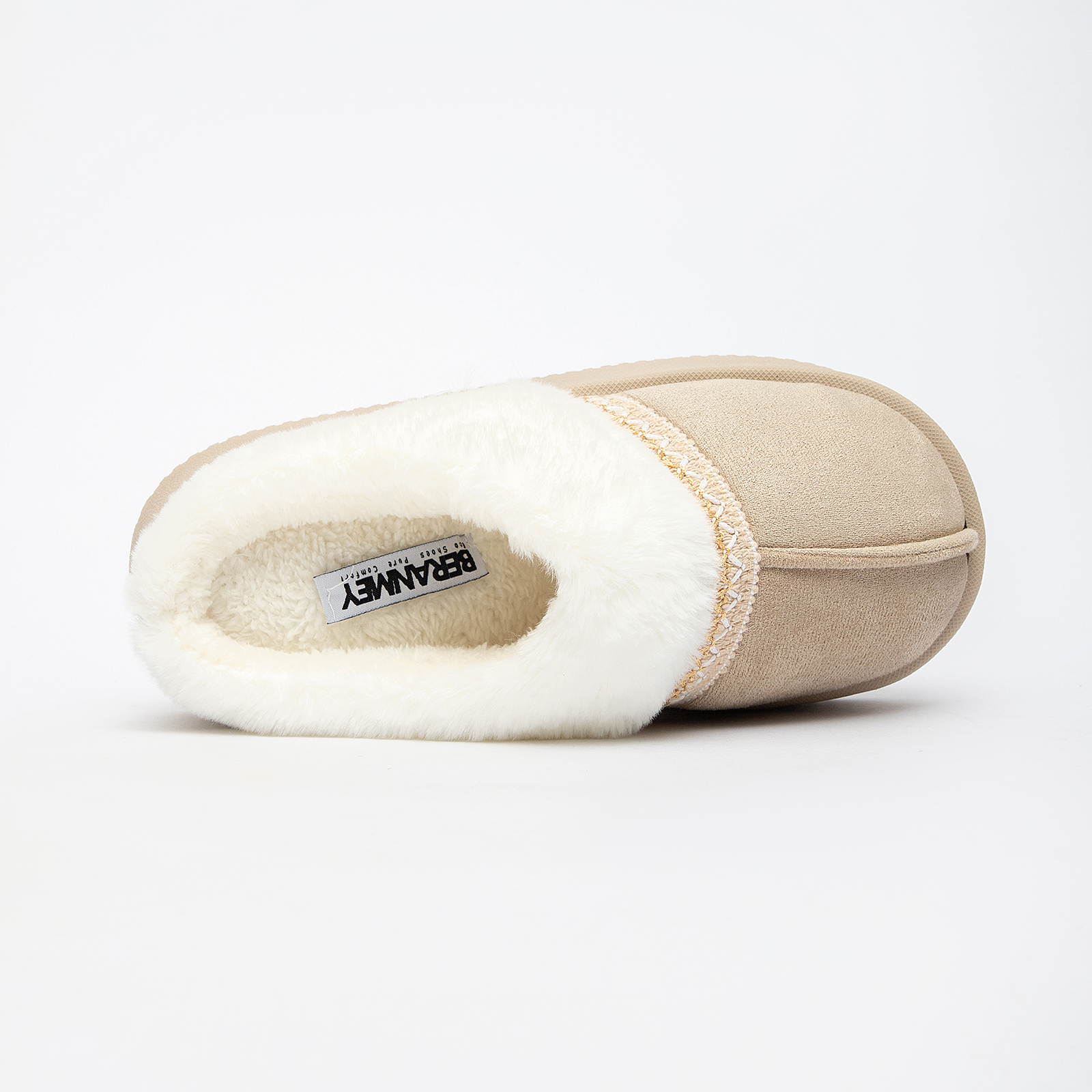 Slippers for Women Scuff Memory Foam Fuzzy Faux Fur