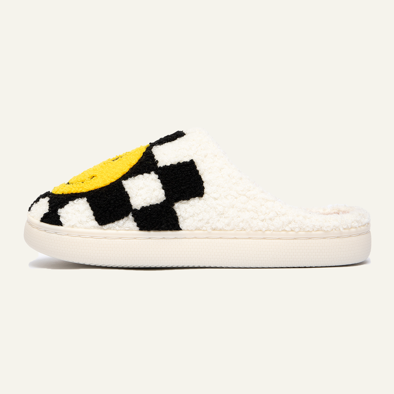 Slippers for Women Perfect Soft Plush Comfy Warm Slip-On Happy Face 