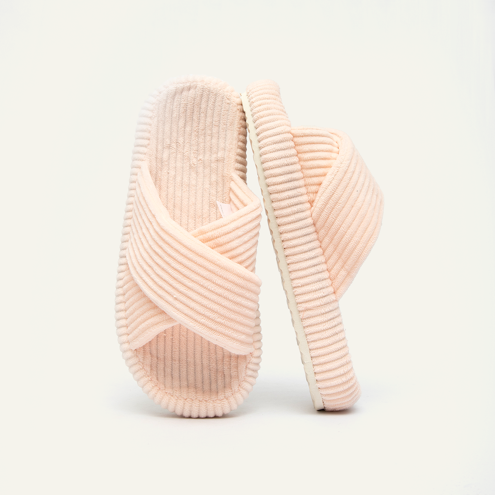  Women’s Corduroy Memory Foam Slippers Open Toe