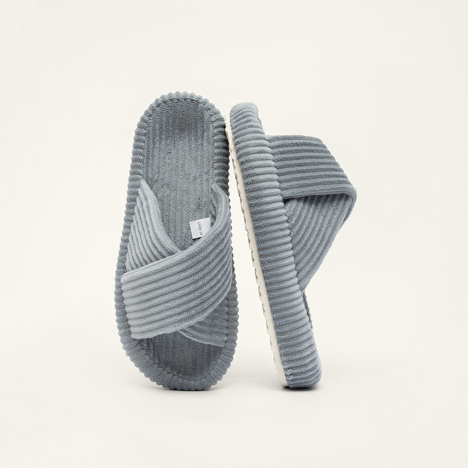  Women’s Corduroy Memory Foam Slippers Open Toe