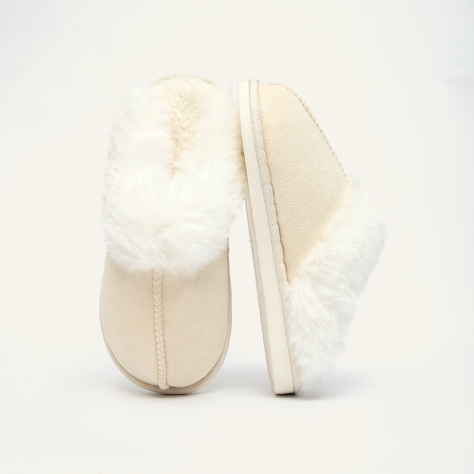 Memory Foam Fuzzy Faux Fur House Slippers