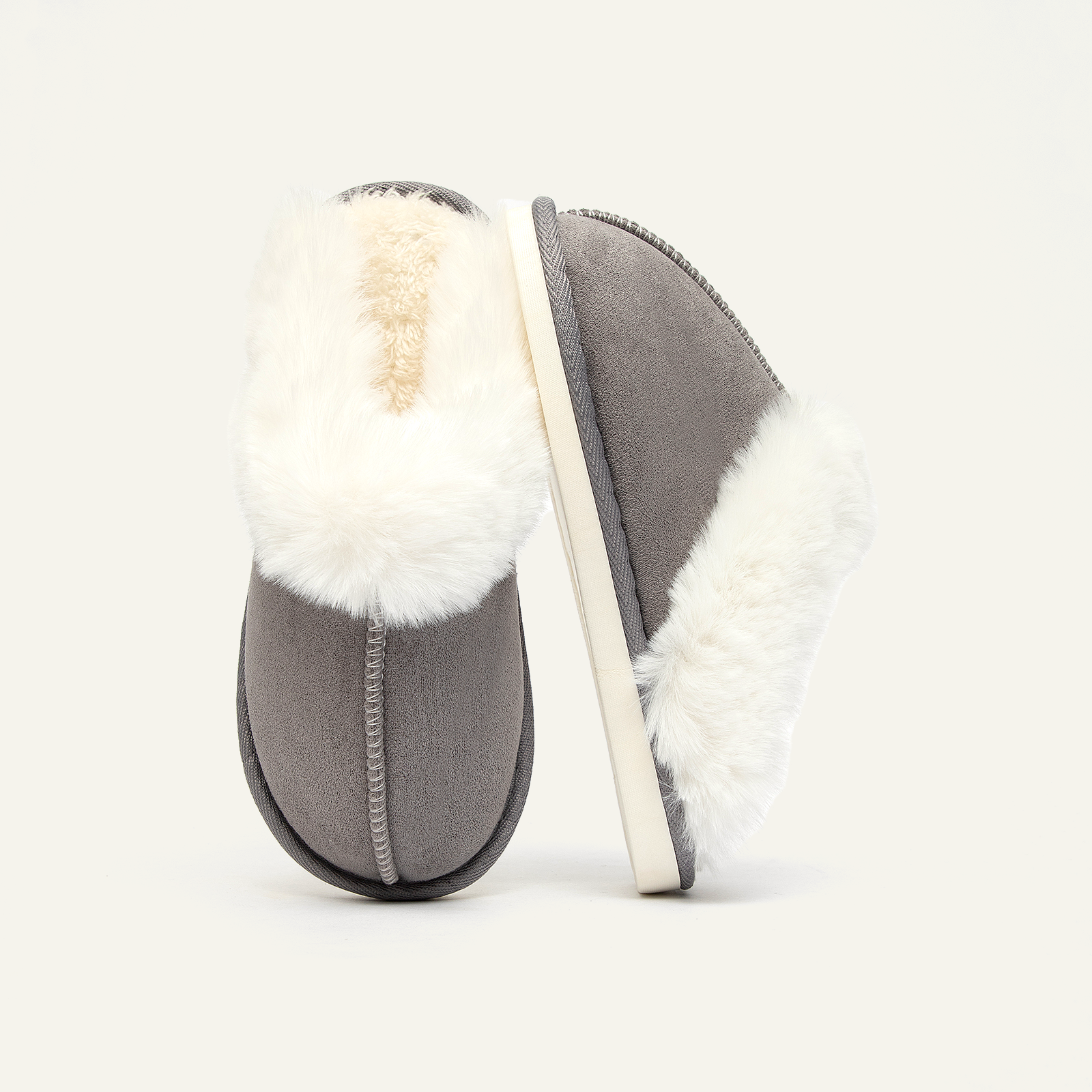  Memory Foam Fuzzy Faux Fur House Slippers