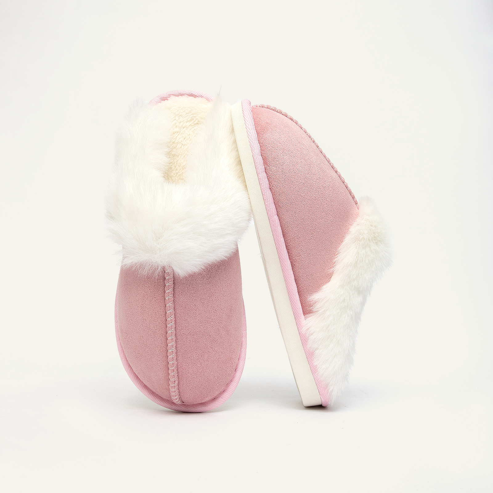  Memory Foam Fuzzy Faux Fur House Slippers