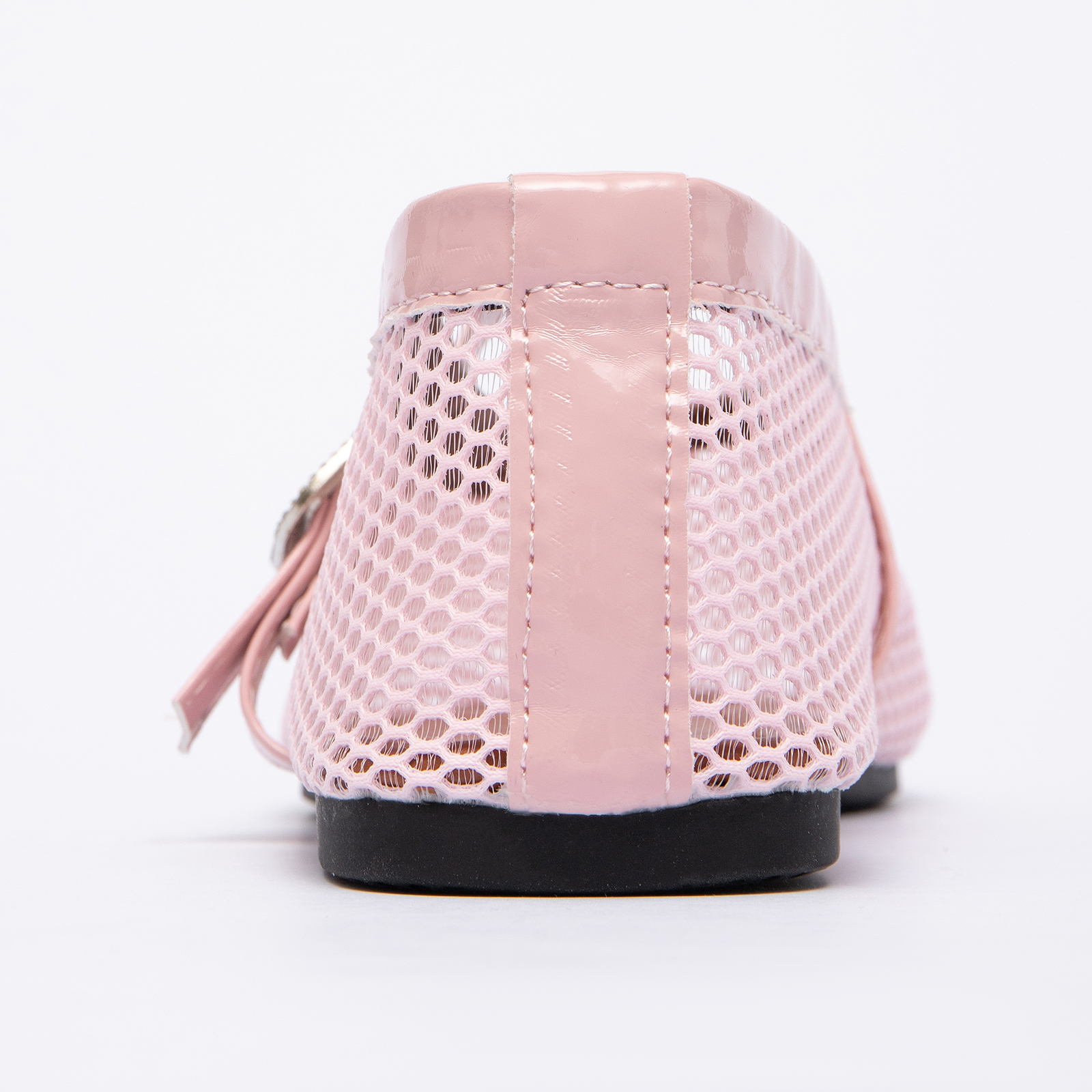 Women's Breathable Mesh Ballet Flats Casual Shoes with Crystal Buckle Fashion Fishnet Mary Jane