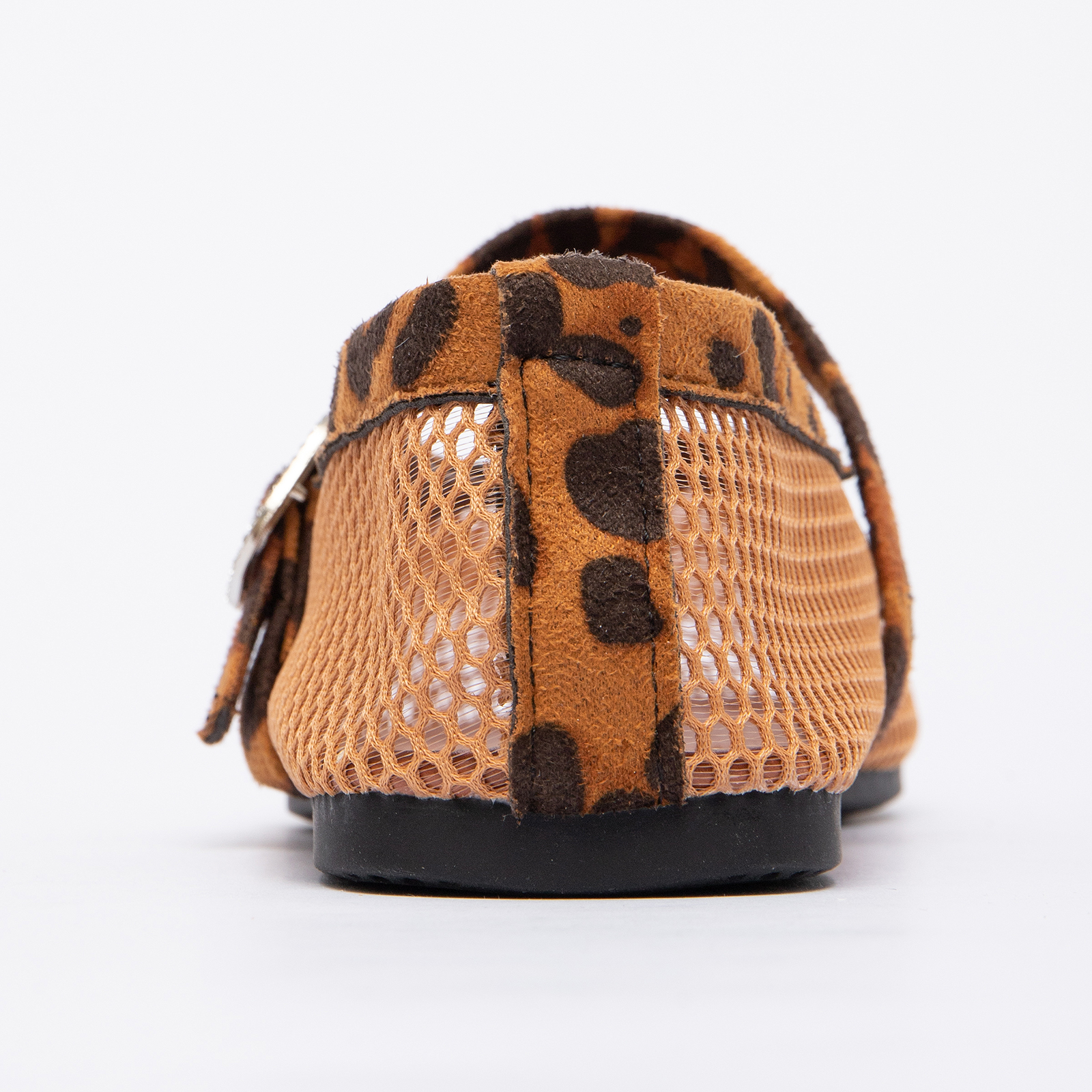 Women's Breathable Mesh Ballet Flats Casual Shoes with Crystal Buckle Fashion Fishnet Mary Jane