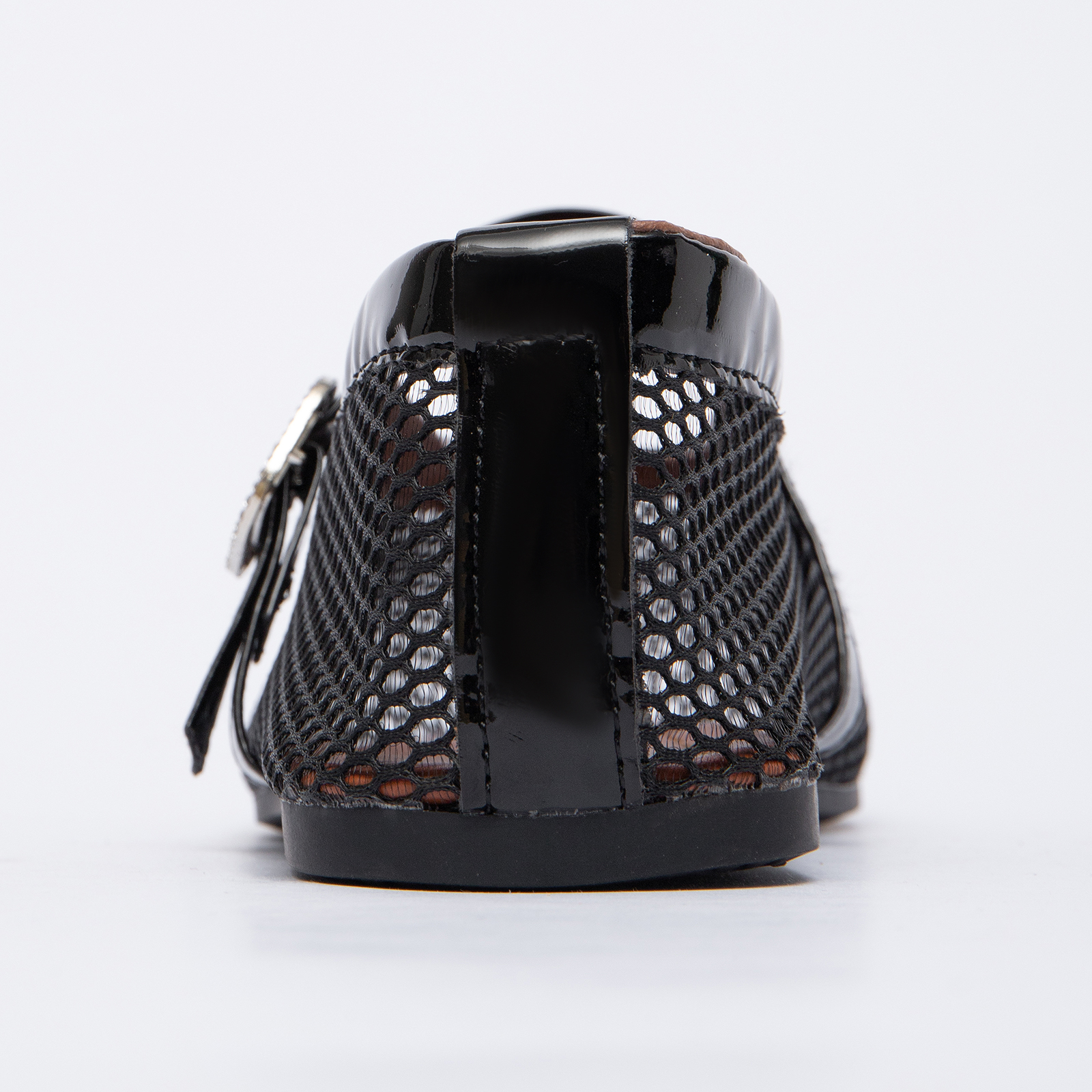 Women's Breathable Mesh Ballet Flats Casual Shoes with Crystal Buckle Fashion Fishnet Mary Jane