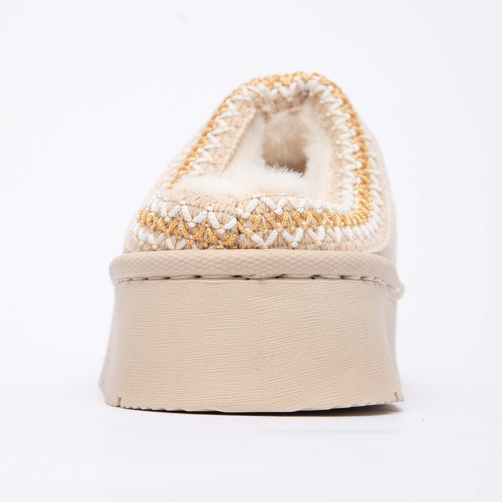 Cozy Platform Fuzzy Slippers for Women and Men Short Ankle Slippers with Anti-Slip Sole 