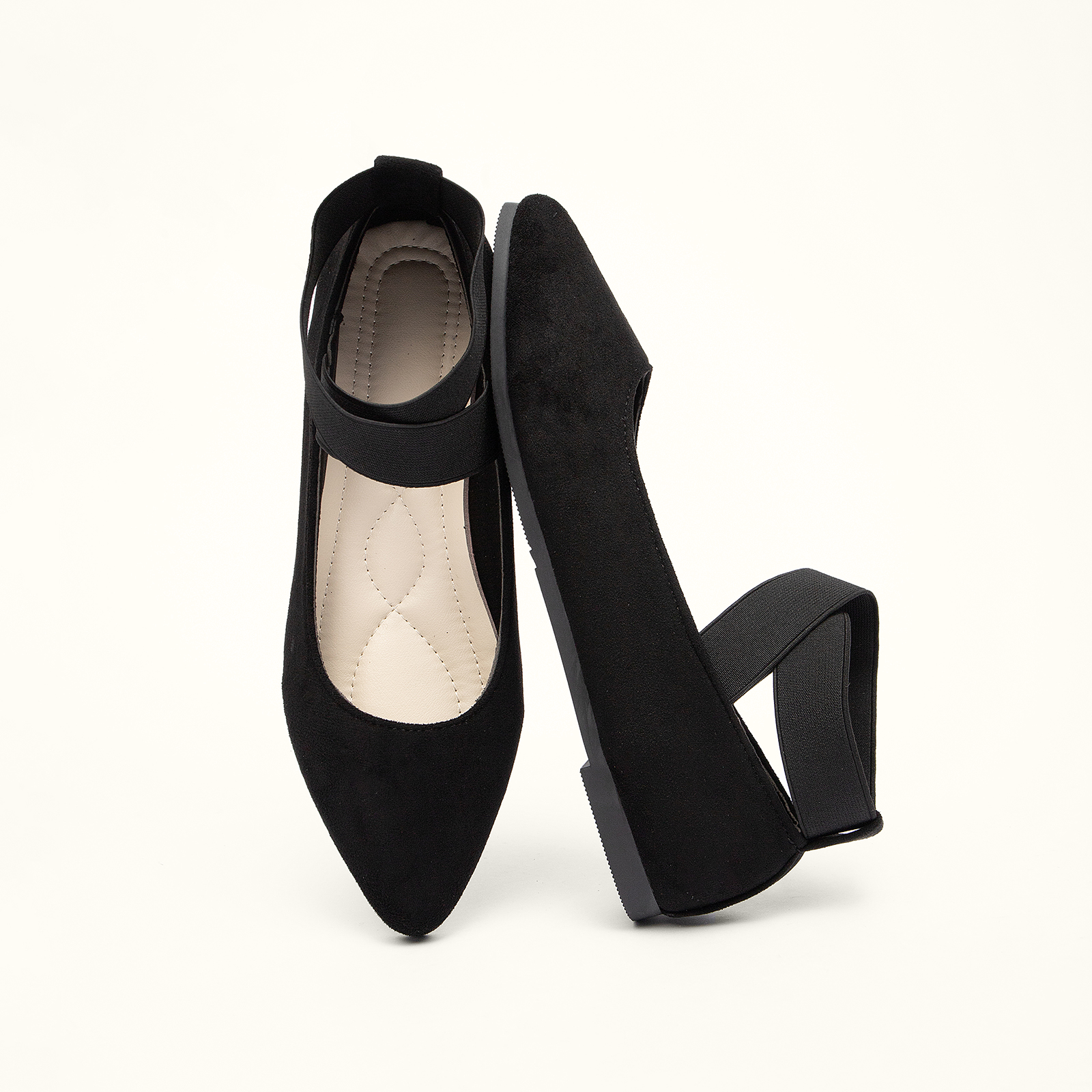  Casual Women's Ballet Flats Shoes Ankle Elastic Criss-Cross Ballet Dress Shoes