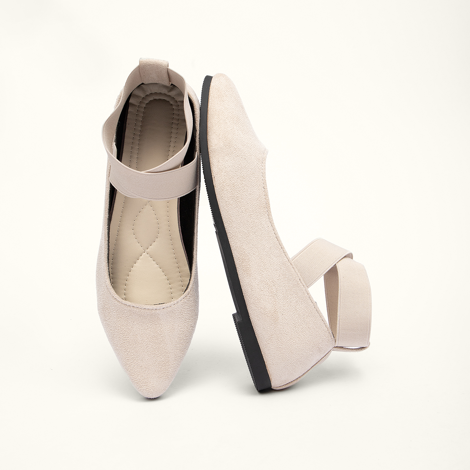  Casual Women's Ballet Flats Shoes Ankle Elastic Criss-Cross Ballet Dress Shoes