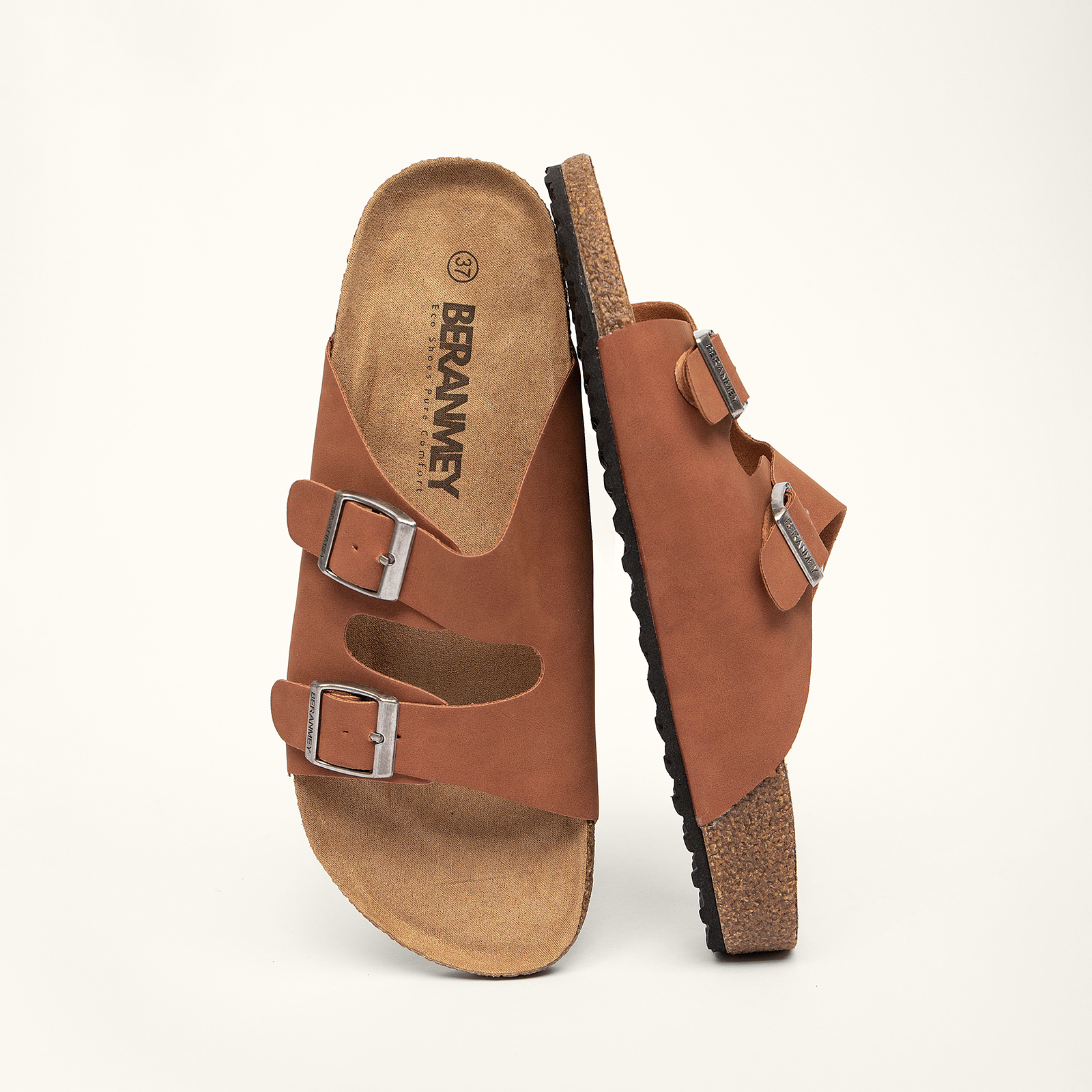  Unisex Cork Footbed Sandal Flat Slide 