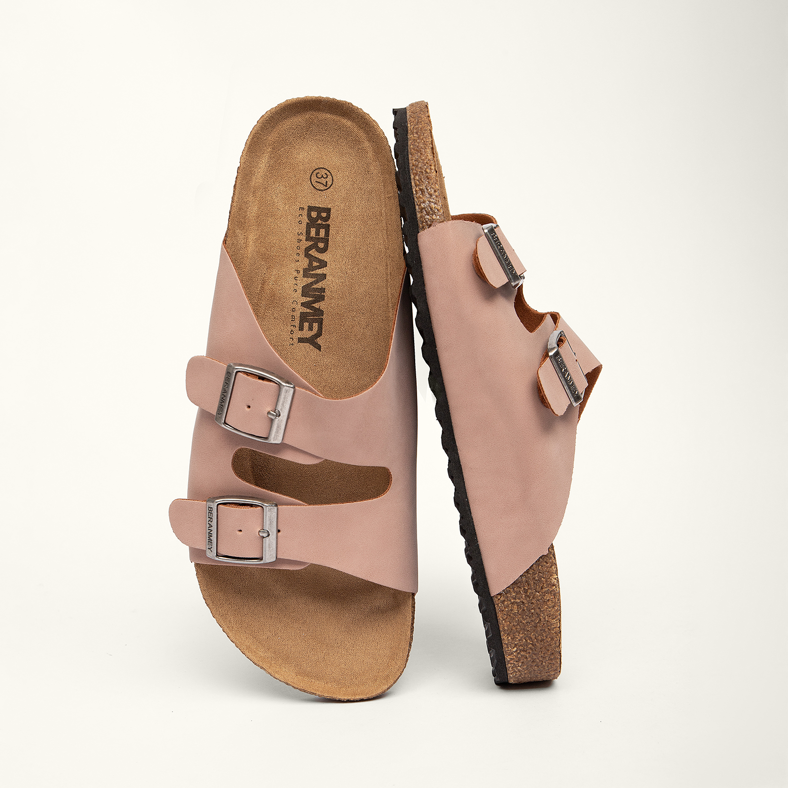  Unisex Cork Footbed Sandal Flat Slide 