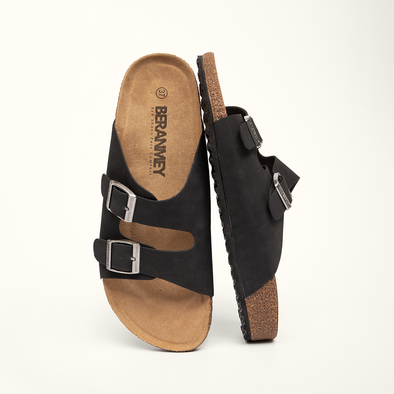  Unisex Cork Footbed Sandal Flat Slide 