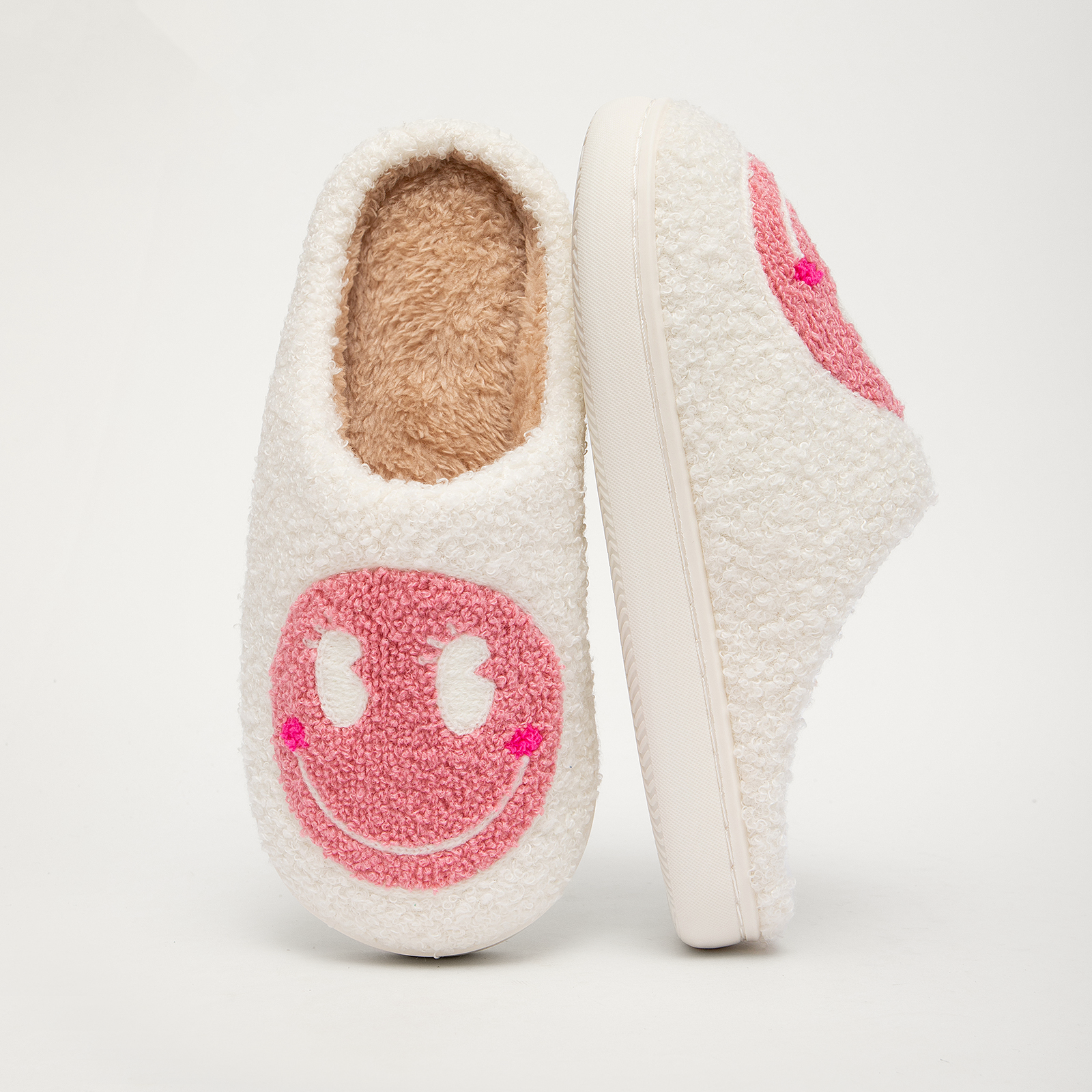 Soft Plush Comfy Cute Smile Face Slippers