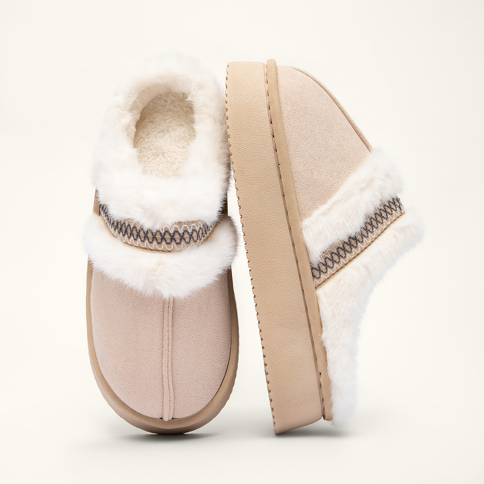 Cozy Platform Fuzzy Slippers Short Ankle Slippers