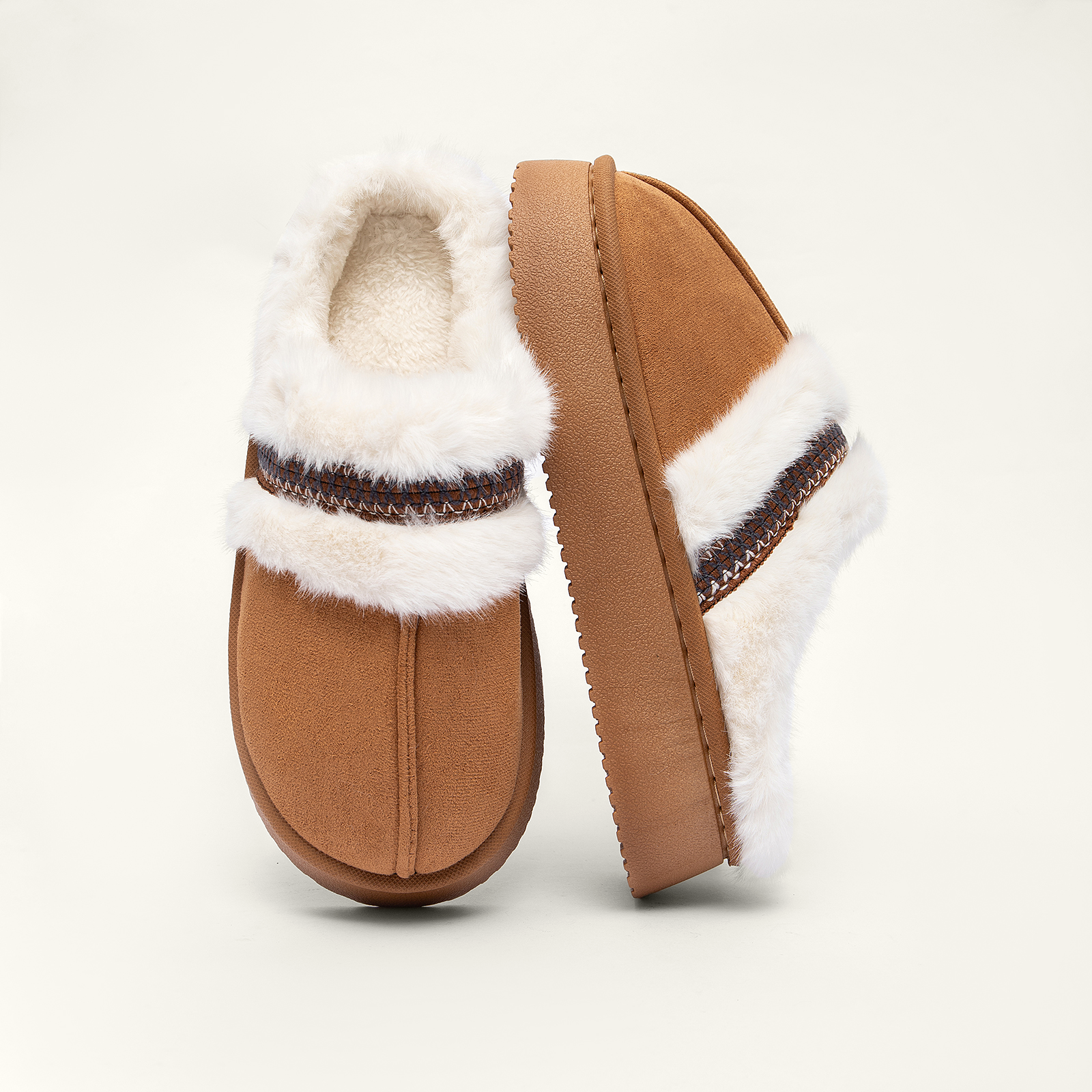 Cozy Platform Fuzzy Slippers Short Ankle Slippers