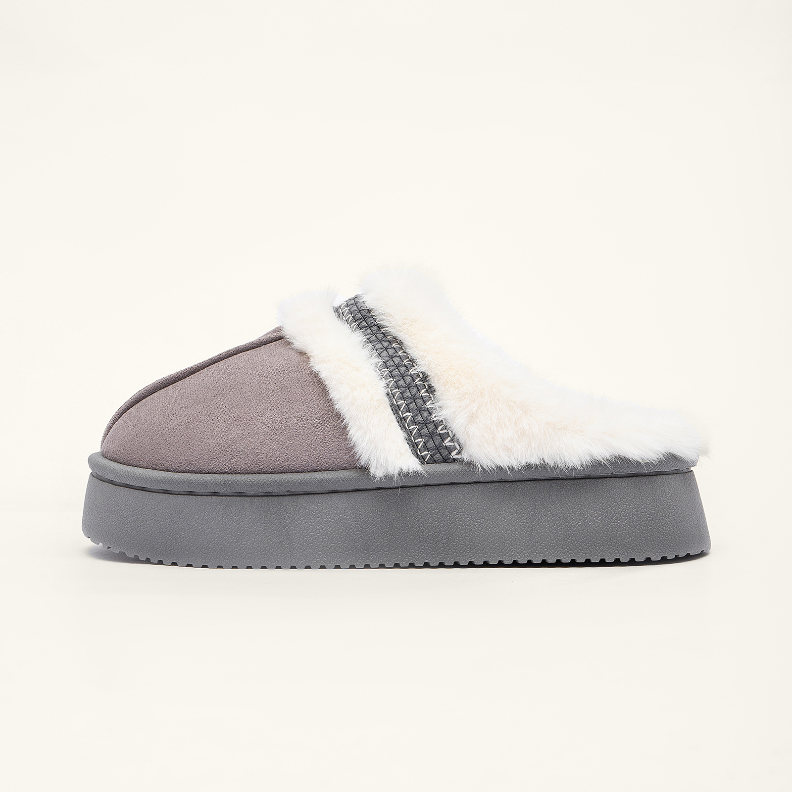 Cozy Platform Fuzzy Slippers for Women and Men Short Ankle Slippers