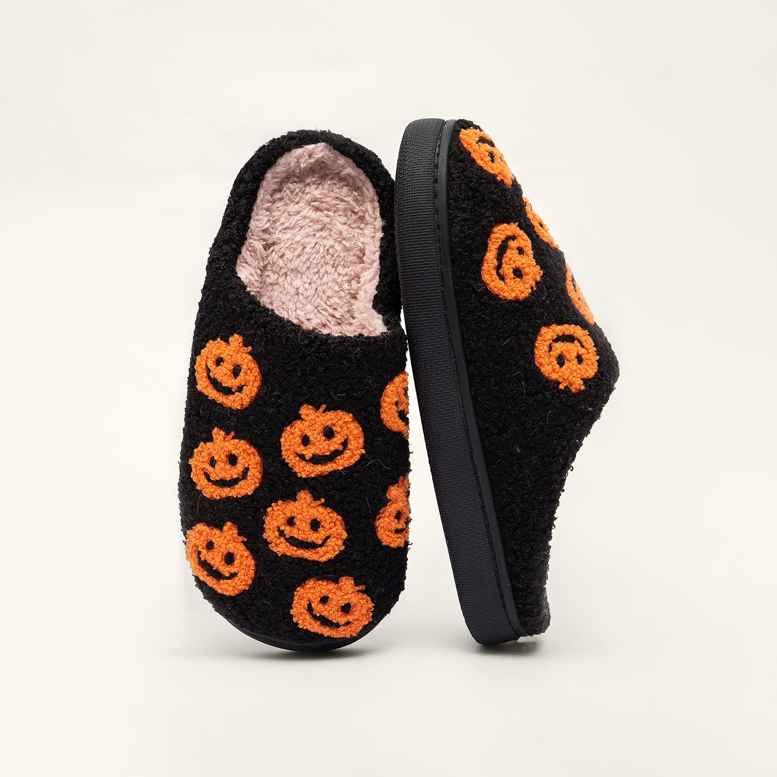 Halloween Pumpkin Slippers Indoor Fluffy House Slippers 