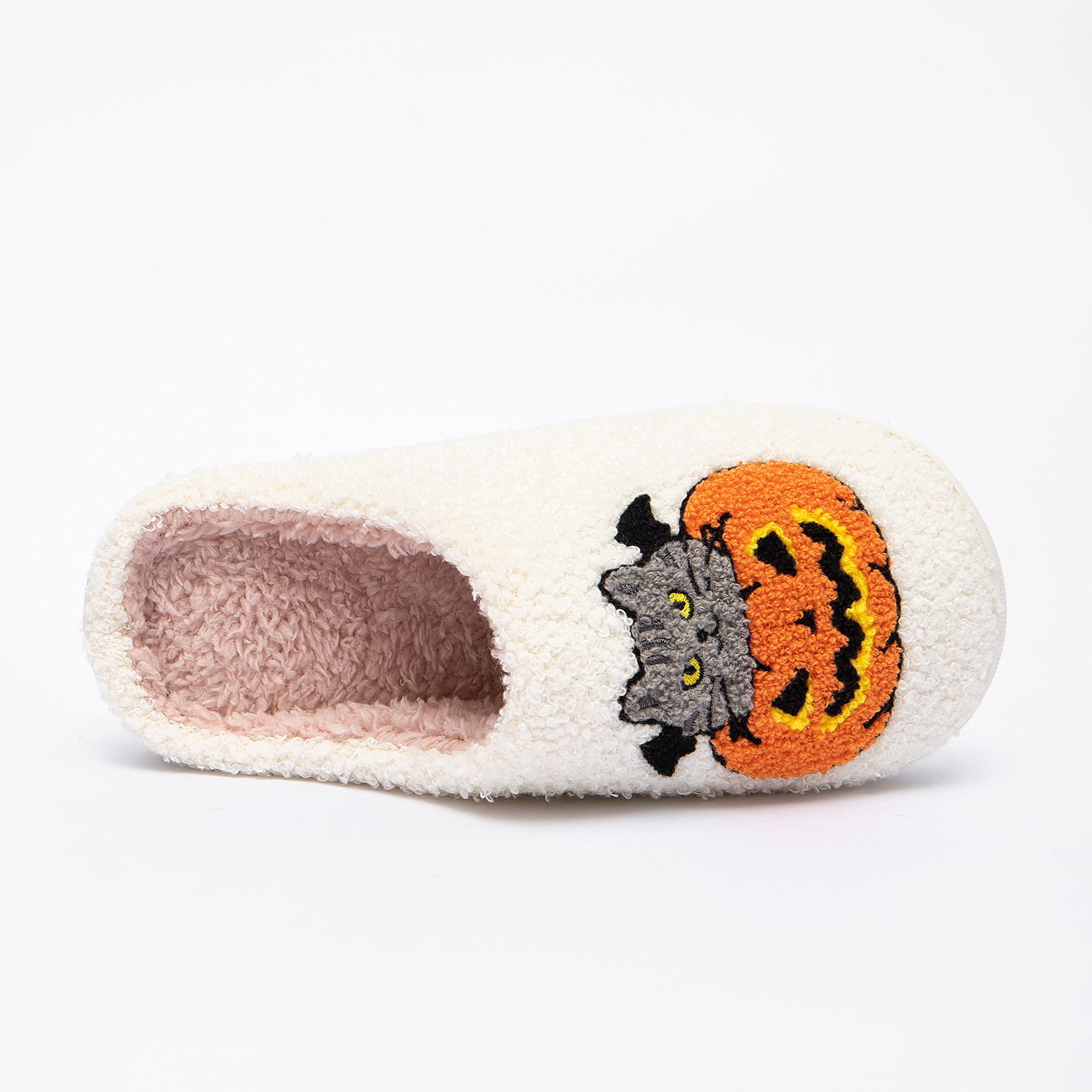 Halloween Pumpkin Slippers fo Women Indoor Fluffy House Slippers for Women and Men 