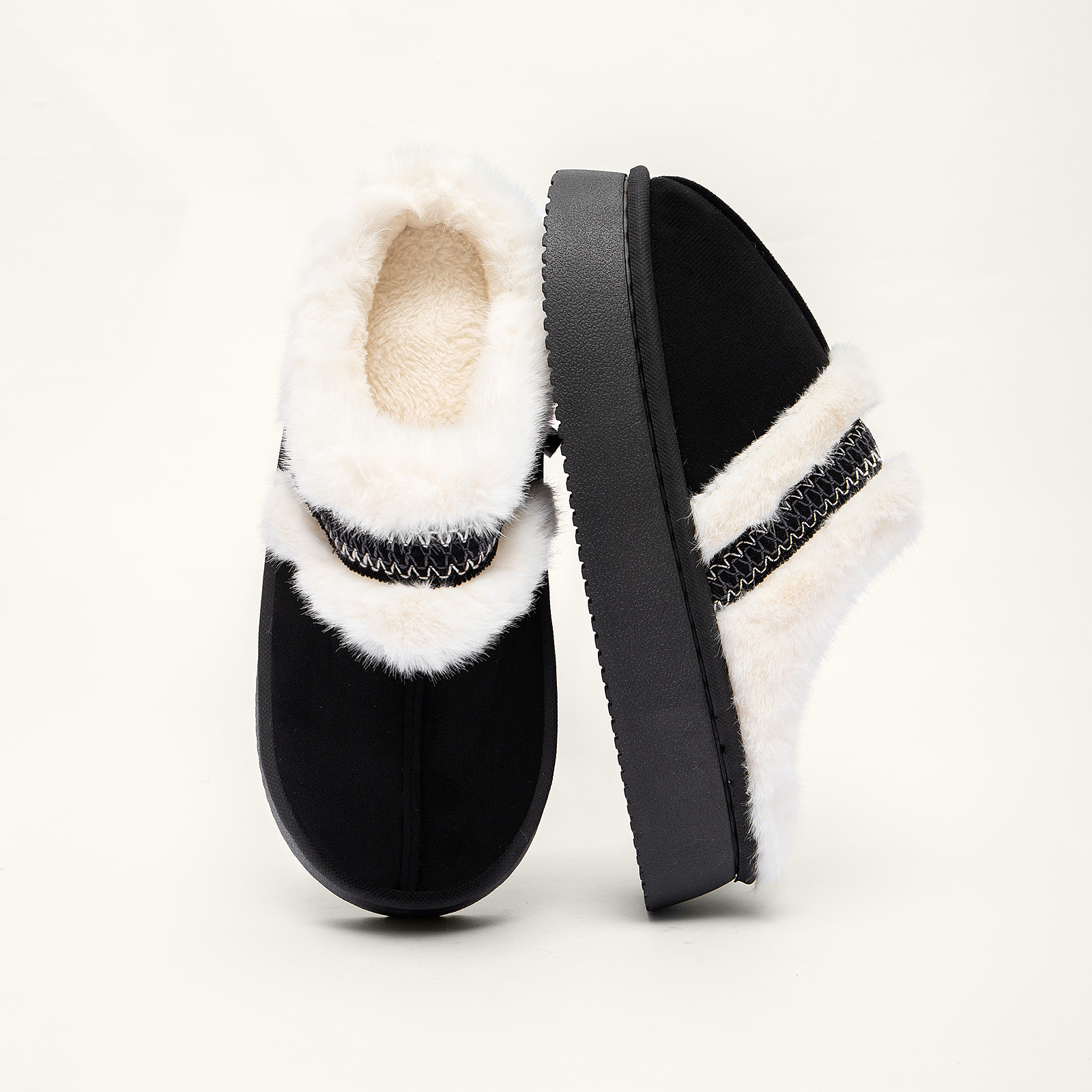 Cozy Platform Fuzzy Slippers Short Ankle Slippers