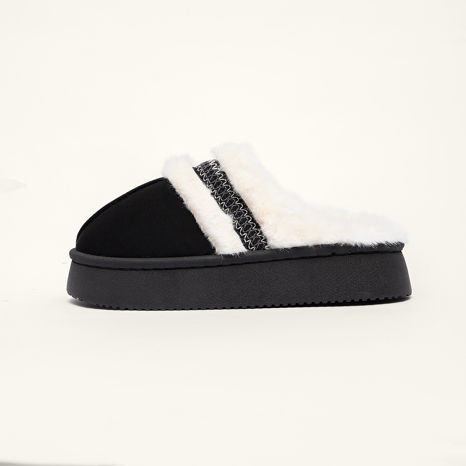 Cozy Platform Fuzzy Slippers for Women and Men Short Ankle Slippers