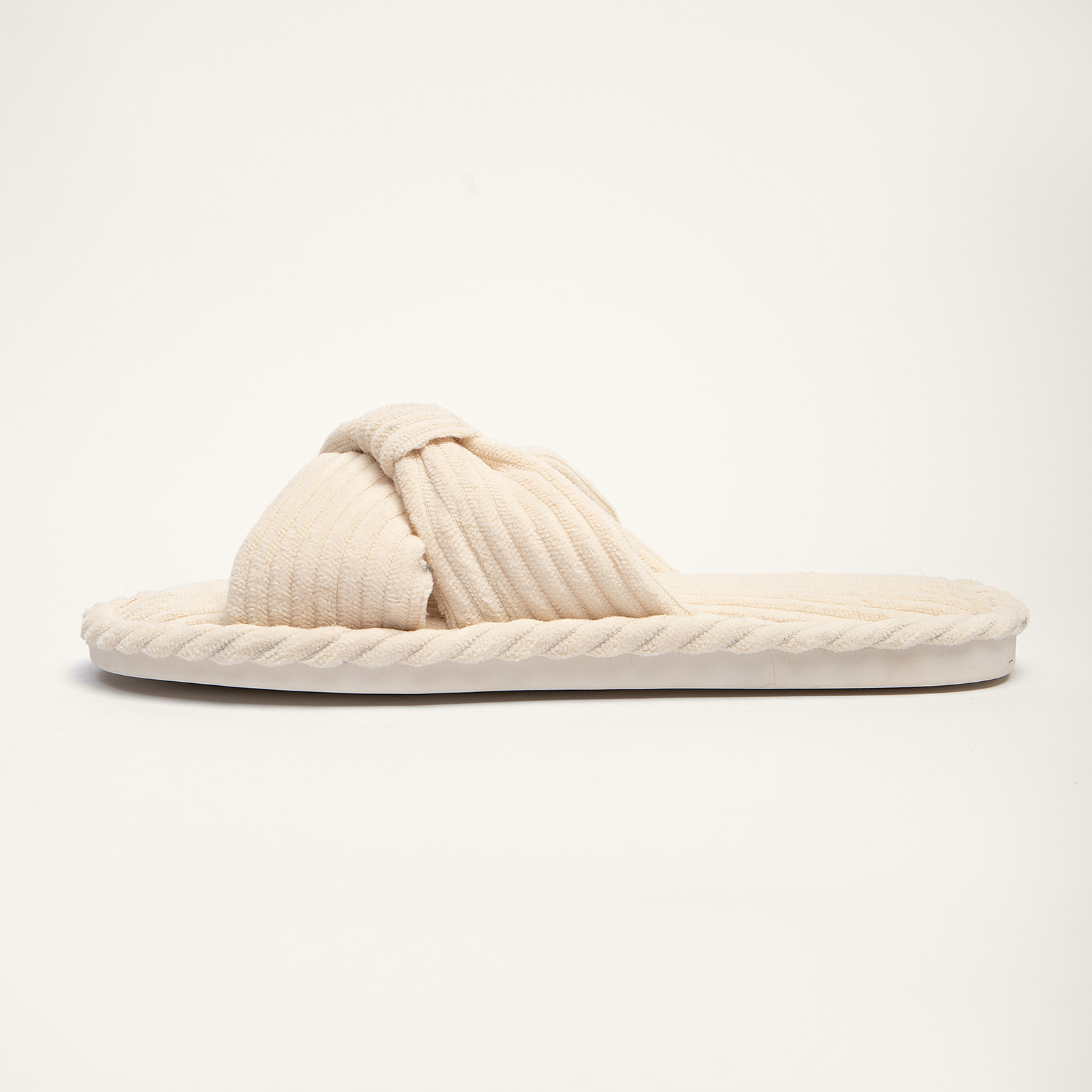  Comfy Slippers for Women Memory Foam House Bedroom Shoes Corduroy Bow Crossbands Slide Slipper Shoes 