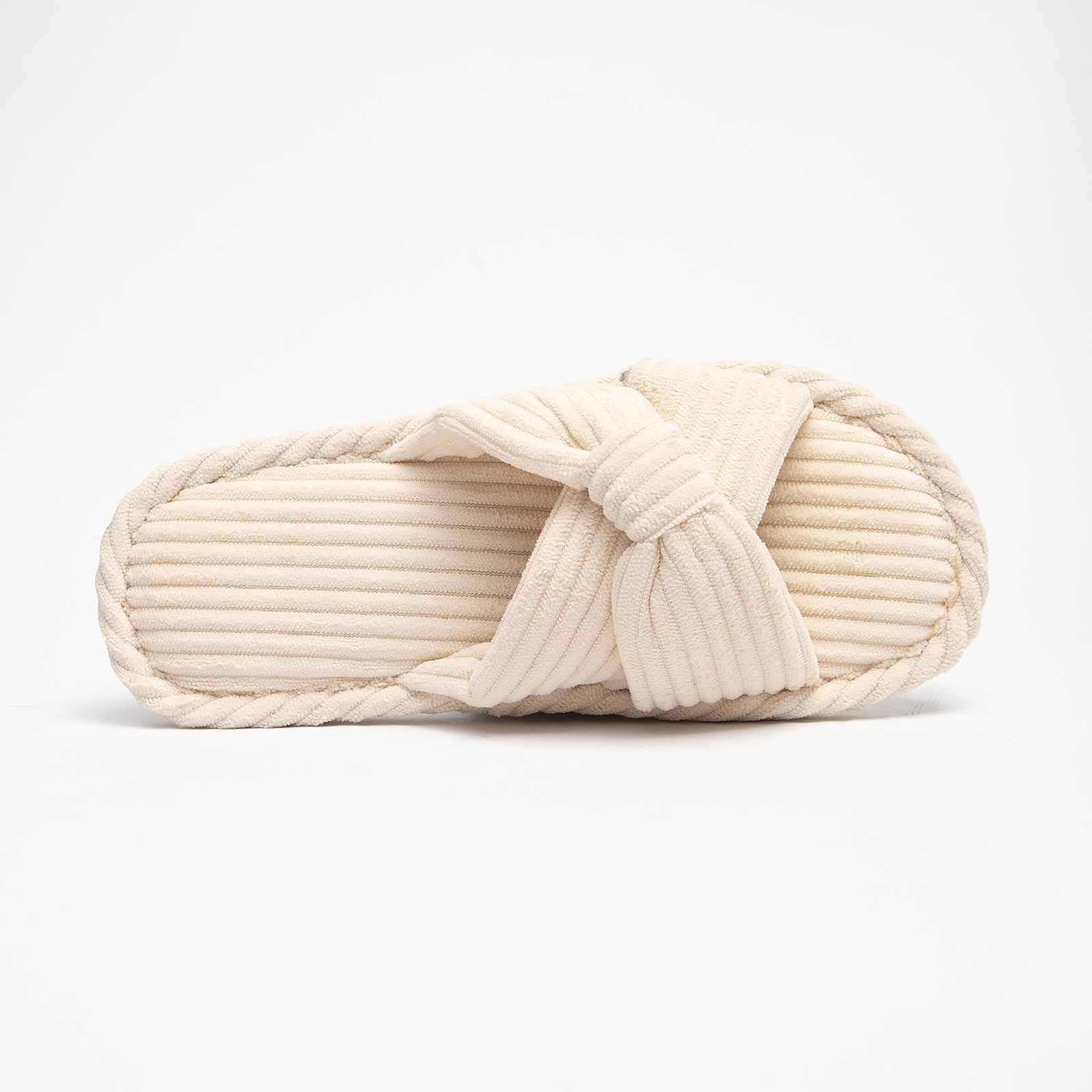  Comfy Slippers for Women Memory Foam House Bedroom Shoes Corduroy Bow Crossbands Slide Slipper Shoes 