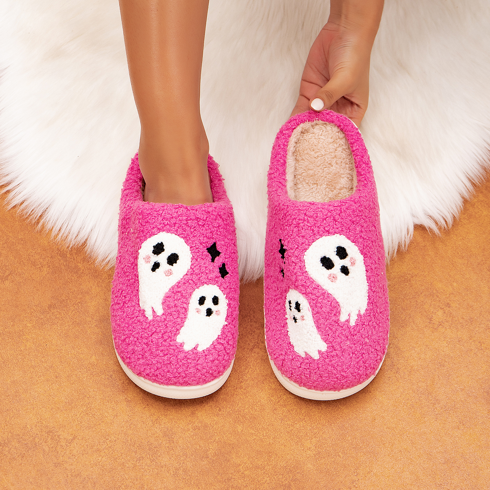  Soft Plush Comfy Warm Slip-On Halloween Slippers