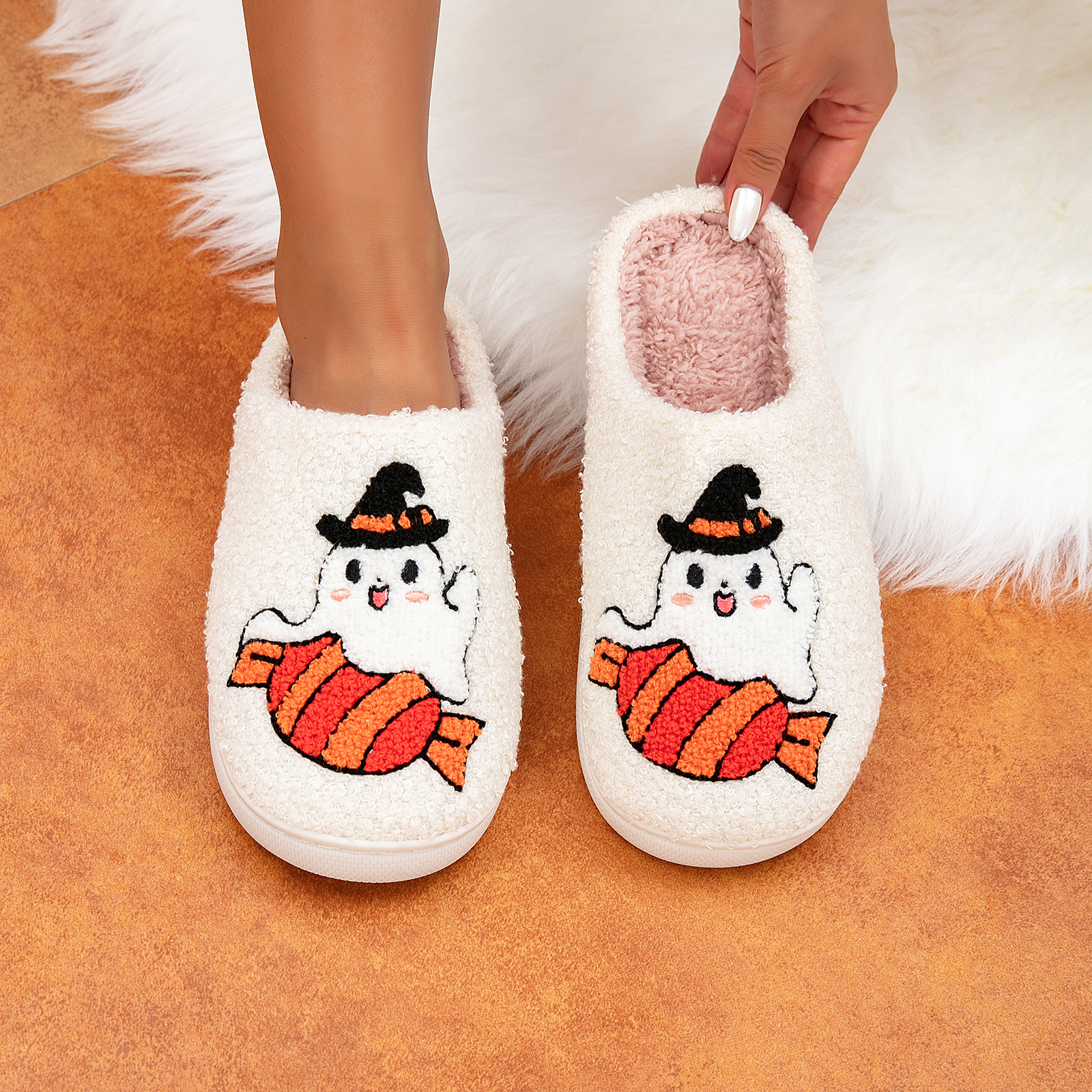 Cute Halloween Slippers for Women Perfect Soft Plush Comfy