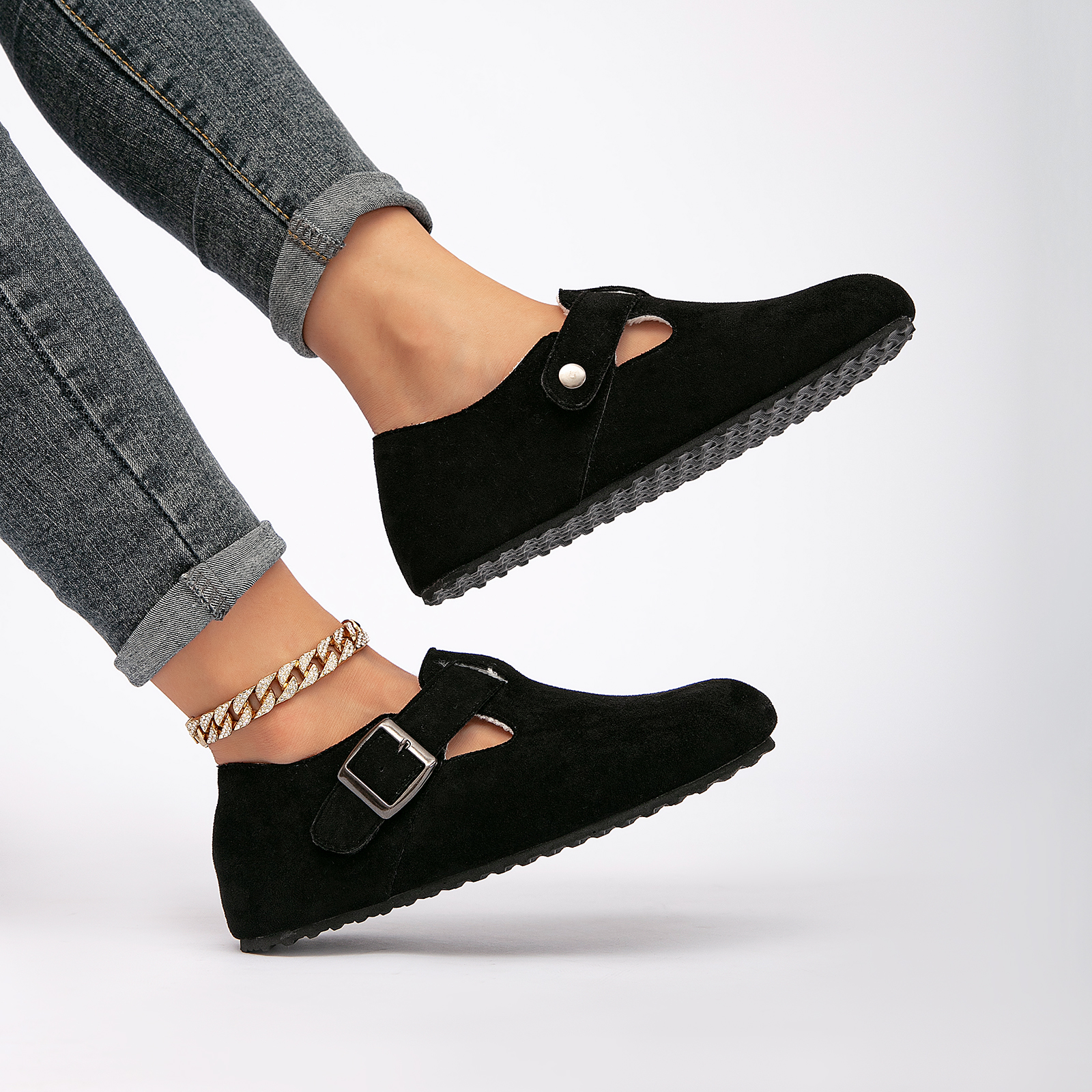 Suede Casual Shoes for Women and Men Stylish Cozy Plush Sports Shoes with Arch Support 