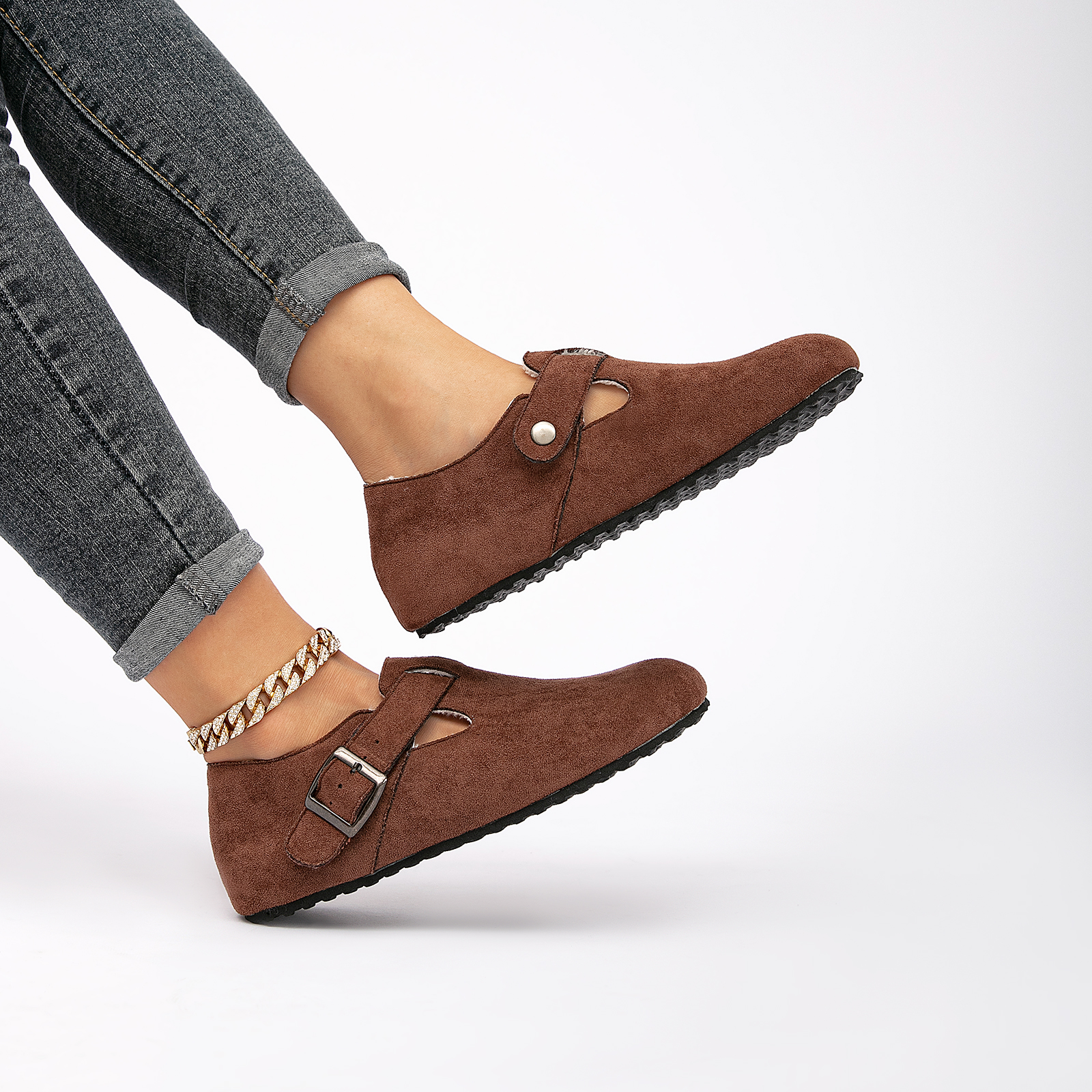 Suede Casual Shoes for Women and Men Stylish Cozy Plush Sports Shoes with Arch Support 