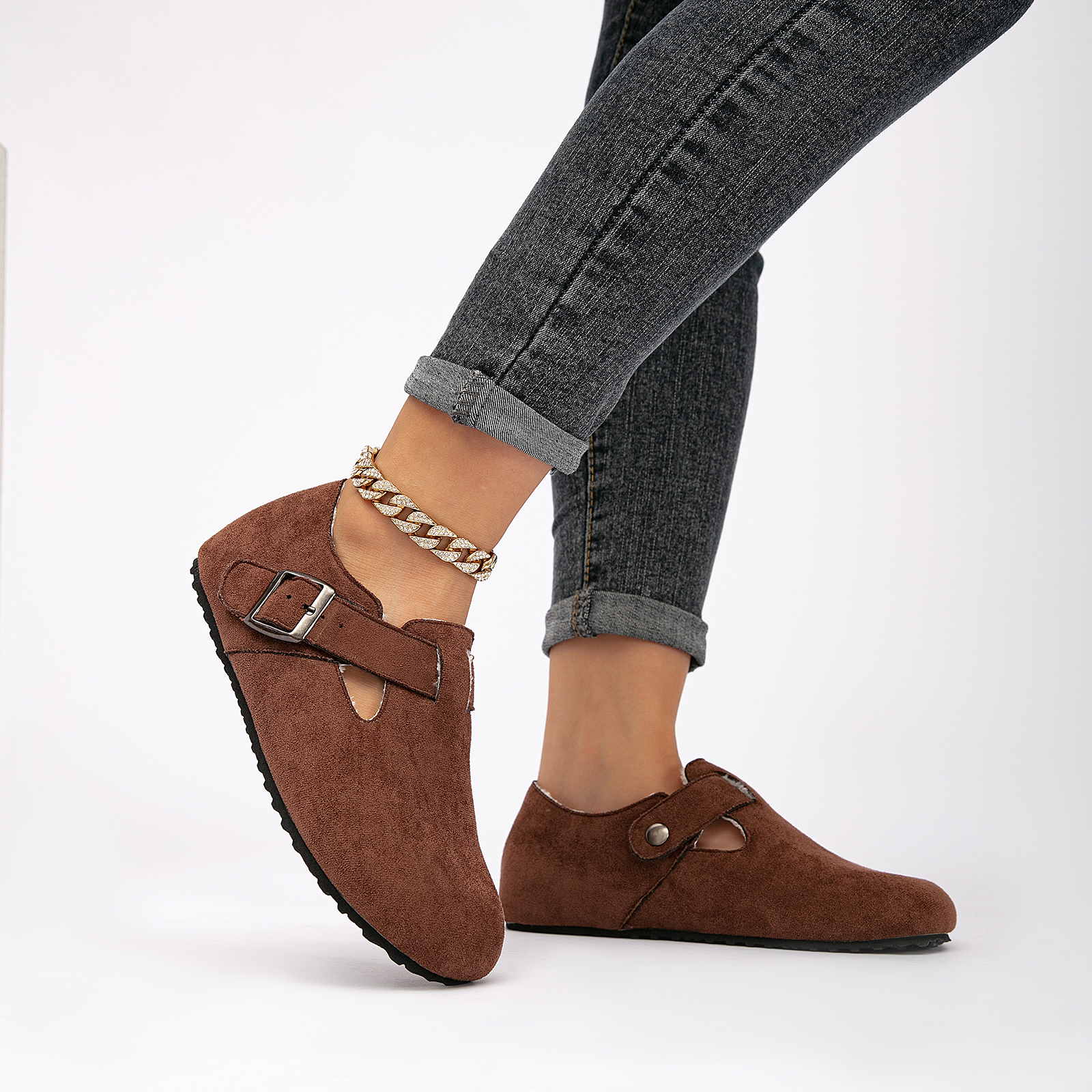 Suede Casual Shoes for Women and Men Stylish Cozy Plush Sports Shoes with Arch Support 