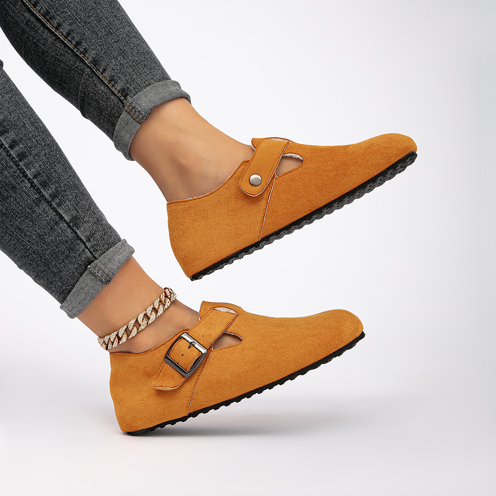 Suede Casual Shoes for Women and Men Stylish Cozy Plush Sports Shoes with Arch Support 