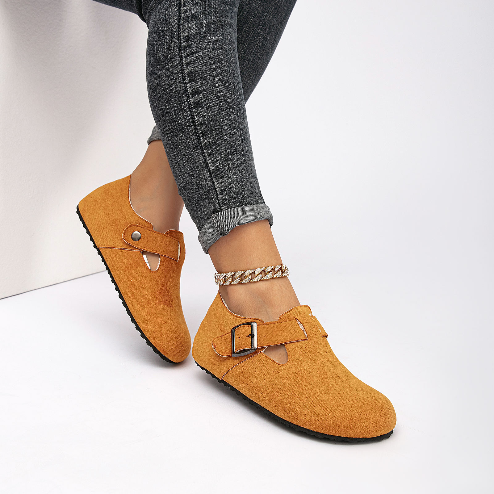 Suede Casual Shoes for Women and Men Stylish Cozy Plush Sports Shoes with Arch Support 