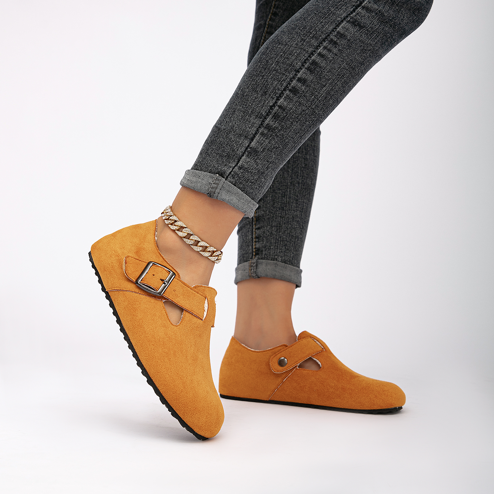 Suede Casual Shoes for Women and Men Stylish Cozy Plush Sports Shoes with Arch Support 