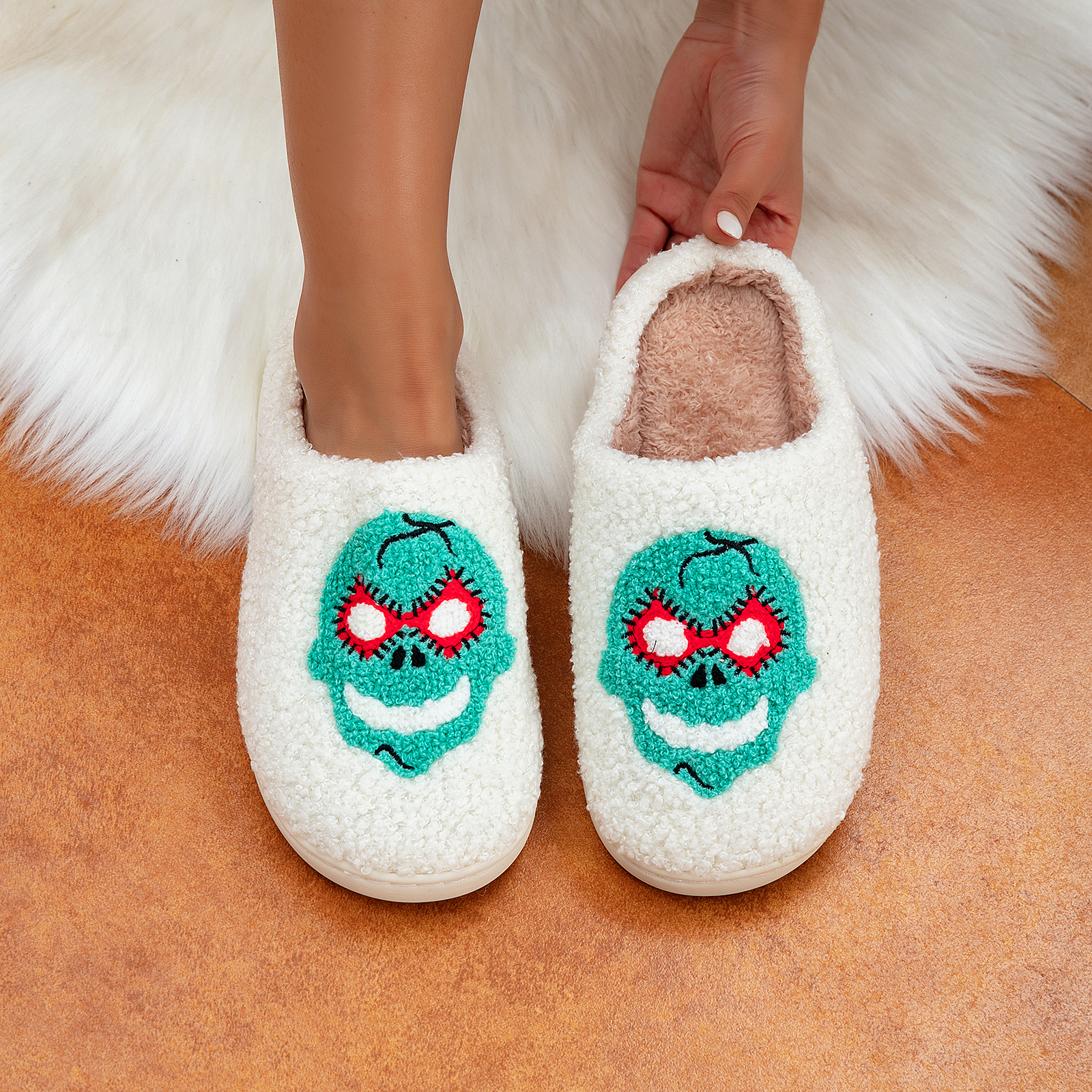 Cute Halloween Slippers  Plush Comfy Warm 