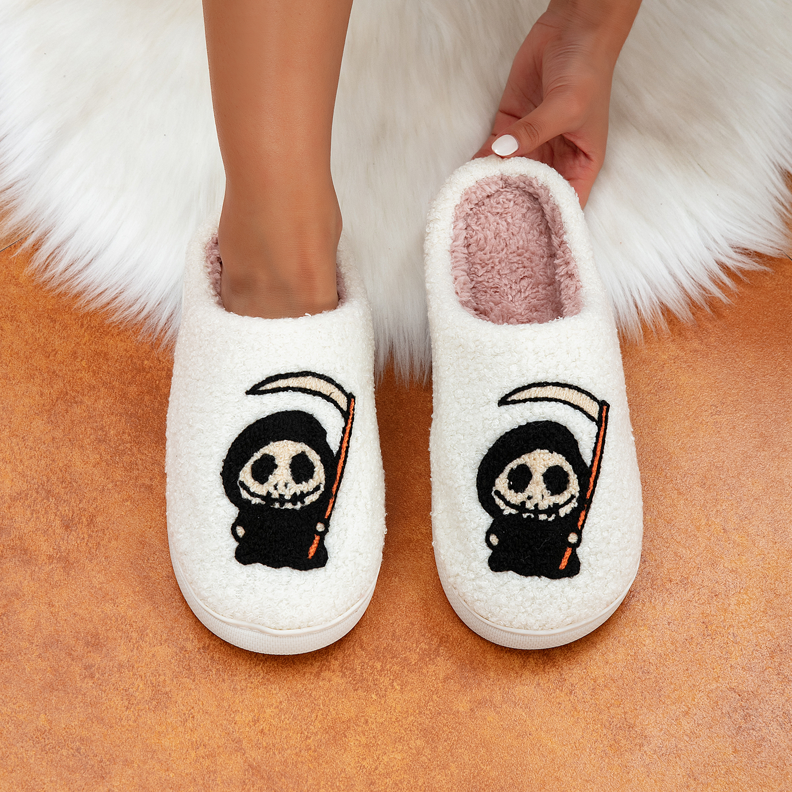 Cute Halloween Slippers  Plush Comfy Warm 