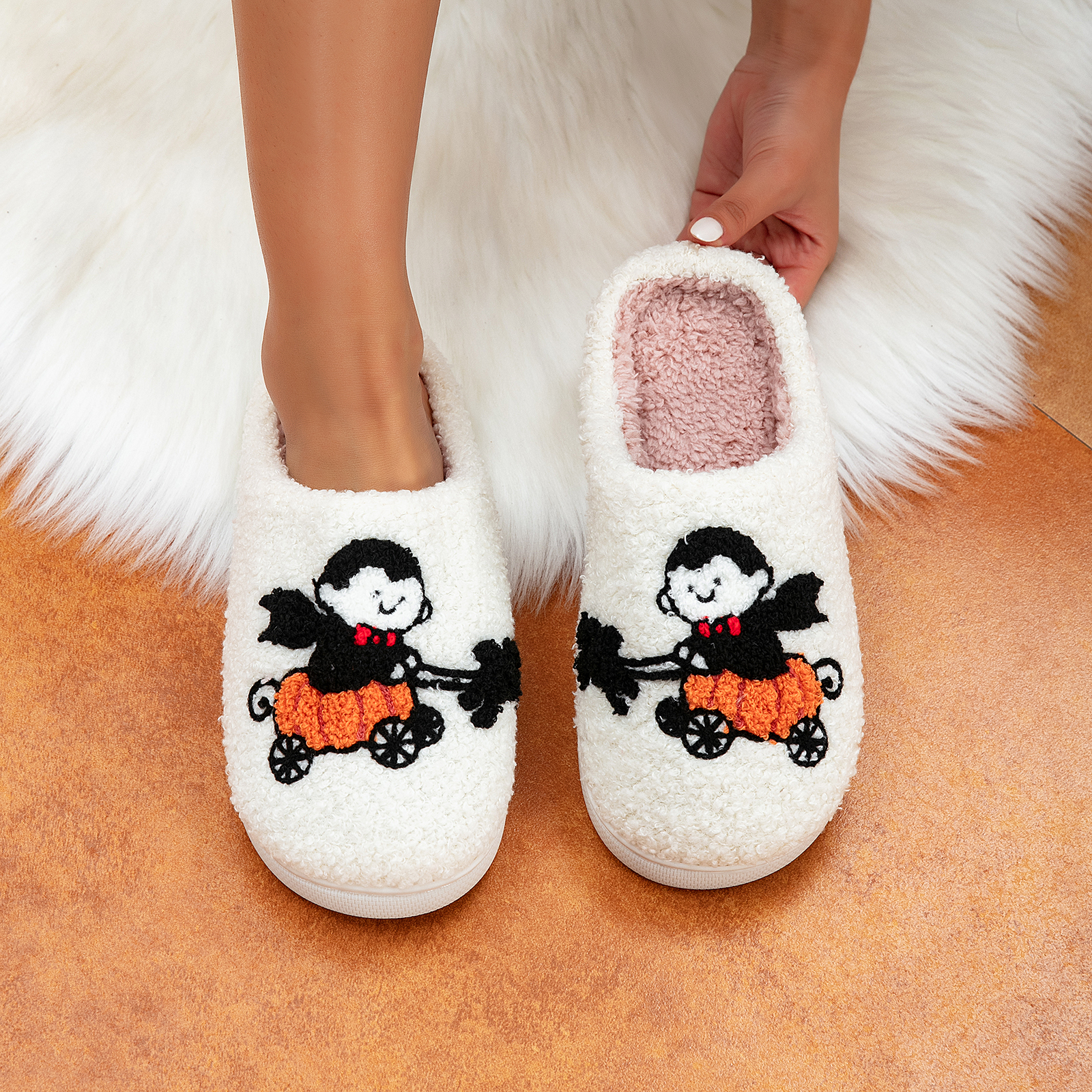 Cute Halloween Slippers  Plush Comfy Warm 