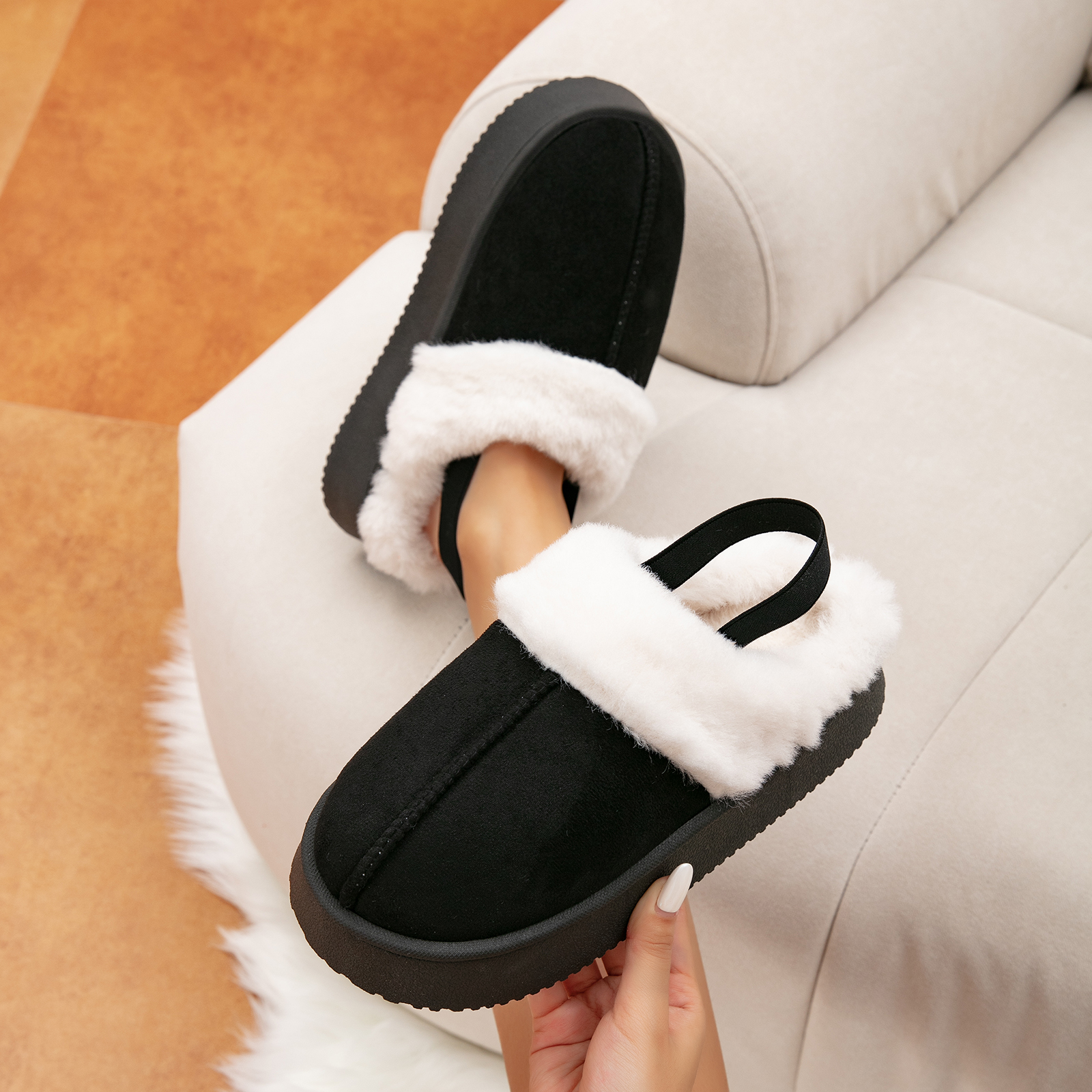 Ankle Slippers with Anti-Slip Sole 
