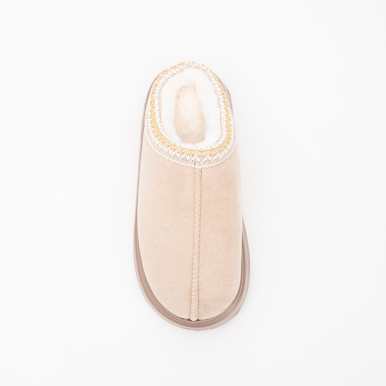 Cozy Platform Fuzzy Slippers for Women and Men Short Ankle Slippers with Anti-Slip Sole 