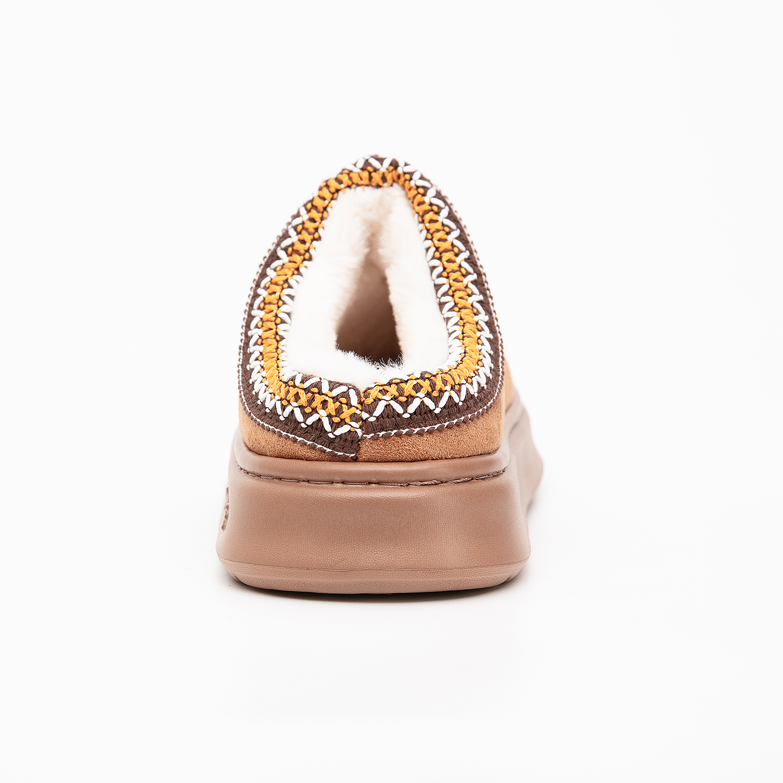 Cozy Platform Fuzzy Slippers for Women and Men Short Ankle Slippers with Anti-Slip Sole 