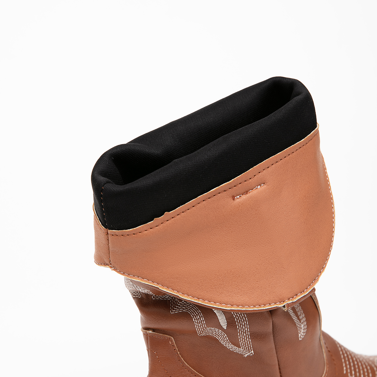  Women Embroidered Pull on Wide Calf Knee High Cowgirl Boots Classic Retro Chunky Heel 