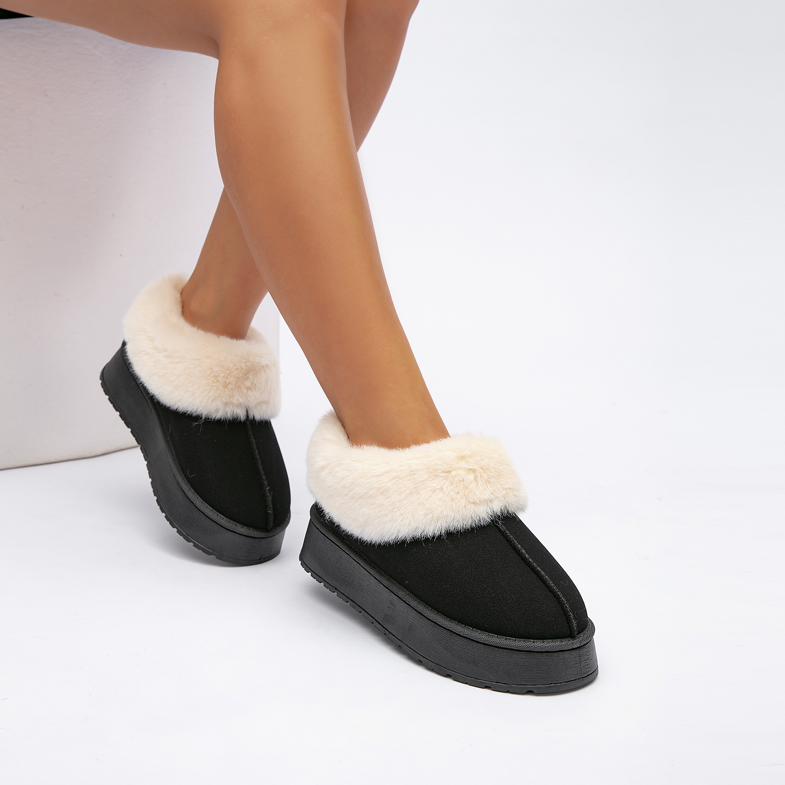  Warm Snow Mini Boots for Women Stylish Cozy Plush Sports Boots Ankle Anti-Slip