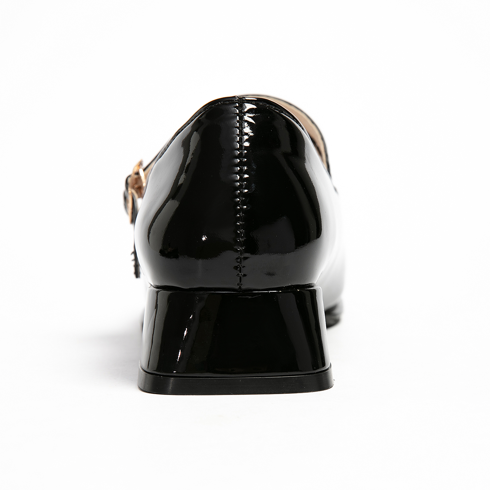  Double Buckle Mary Jane Shoes for Women PU Leather Chunky Low Block Heel Pumps Comfortable