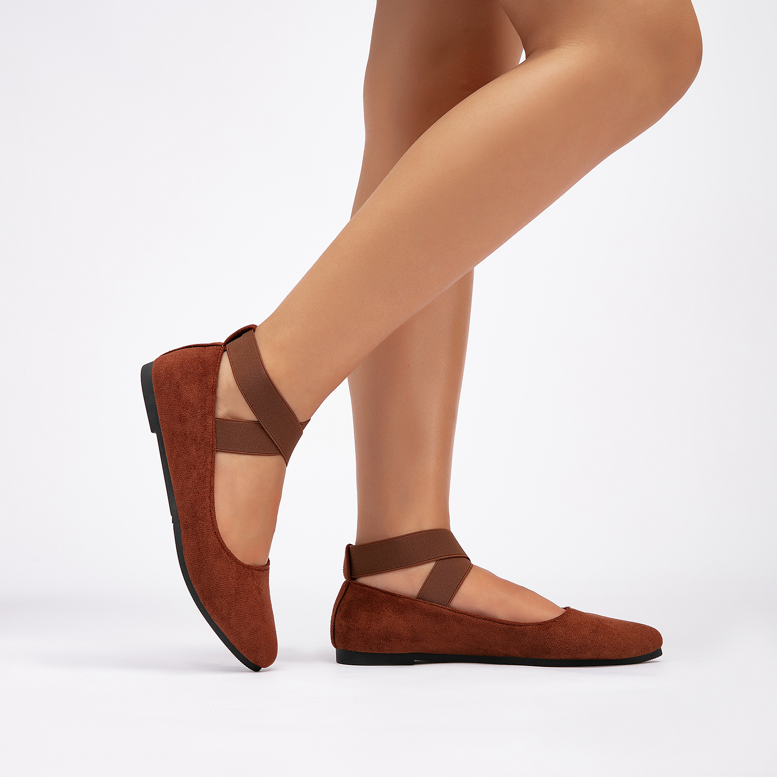  Casual Women's Ballet Flats Shoes Ankle Elastic Criss-Cross Ballet Dress Shoes