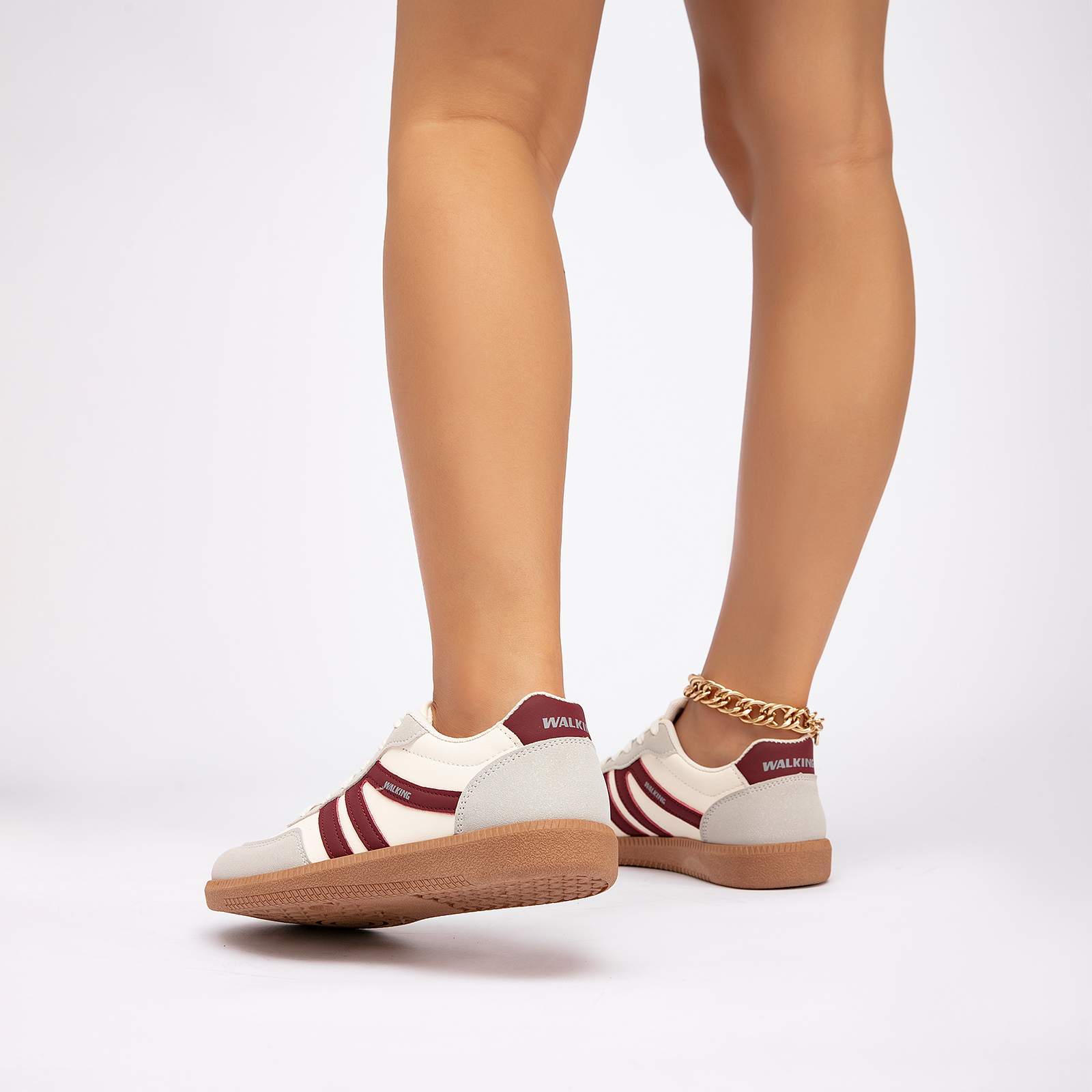  Women's Retro Fashion Sneakers Comfortable Casual Anti Slip Platform Low-Top Sneakers